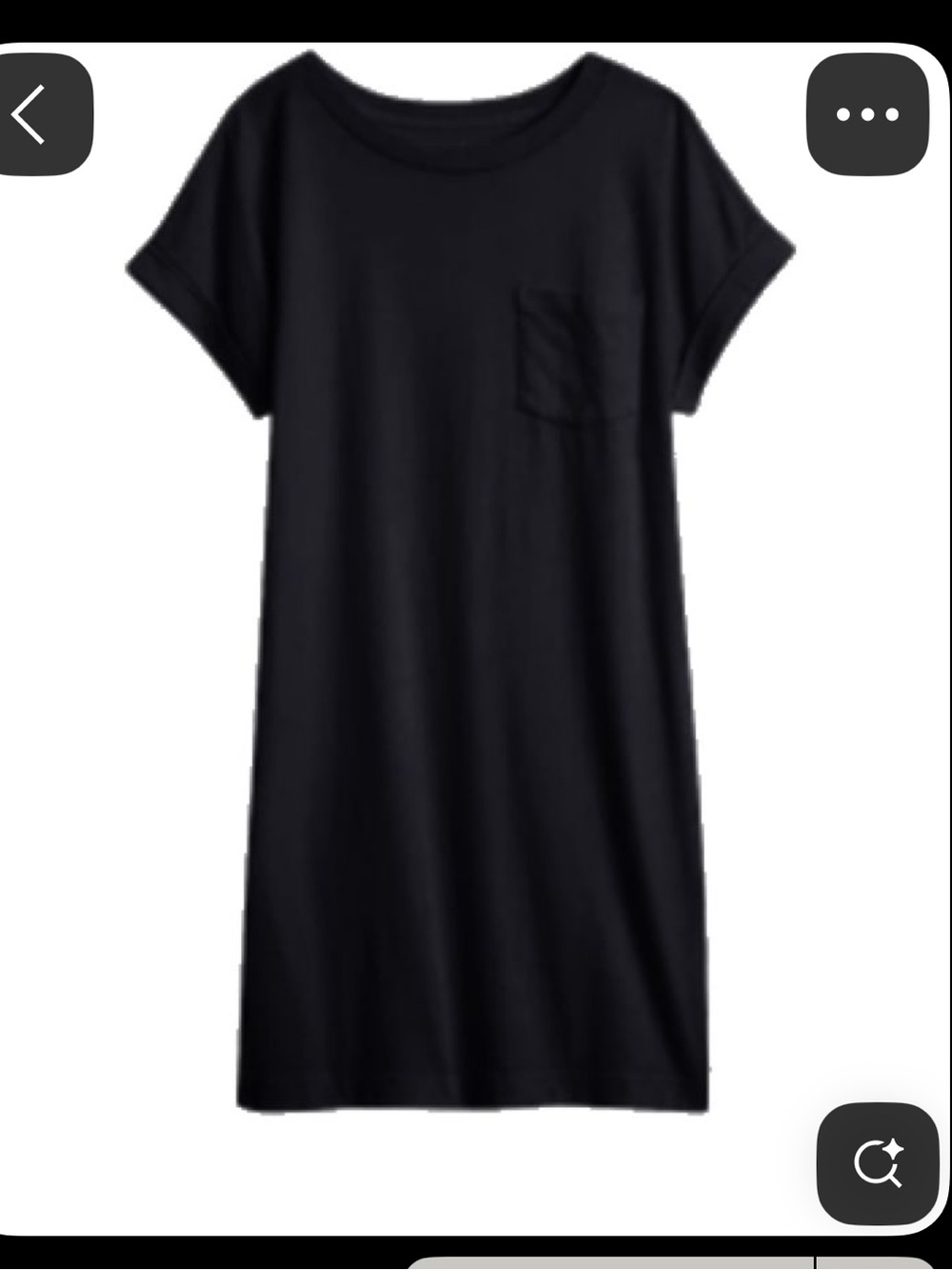 GAP Women's Black Short-Sleeve Pocket Tee Dress